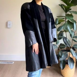 Vintage leather trench coat